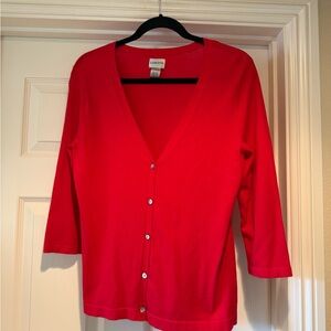 Chico's Vibrant Red Women's Cardigan